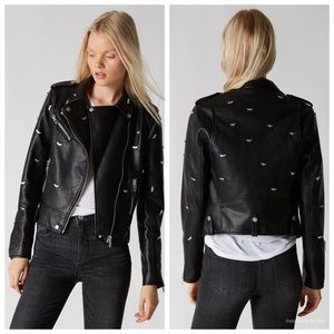 BlankNYC Dragonfly Studded Vegan Leather Jacket